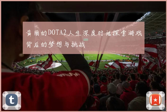 黄丽的DOTA2人生深度对话探索游戏背后的梦想与挑战
